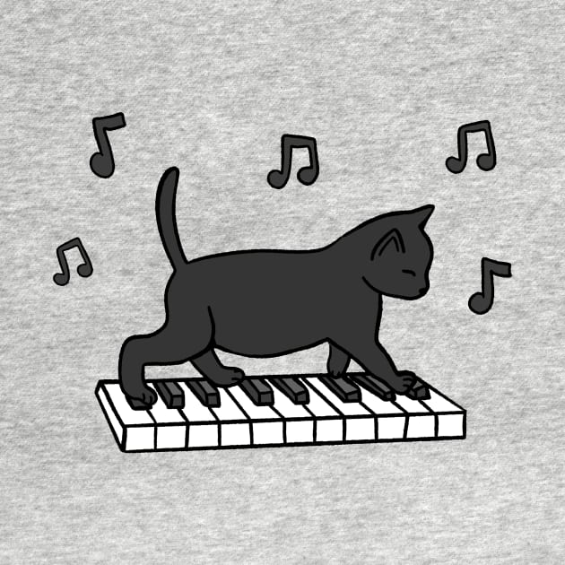 Piano Cat by Kelly Louise Art